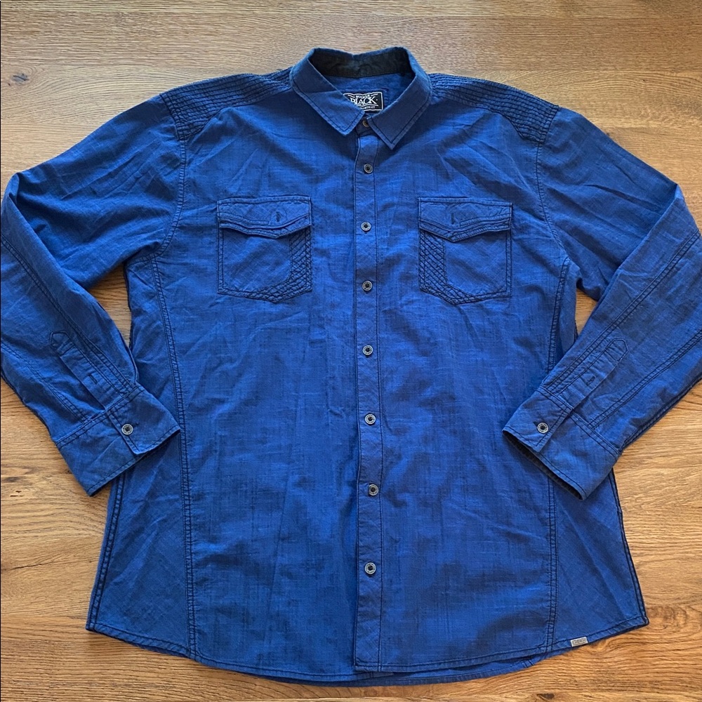 Buckle Black button down Athletic Fit Shirt XXL